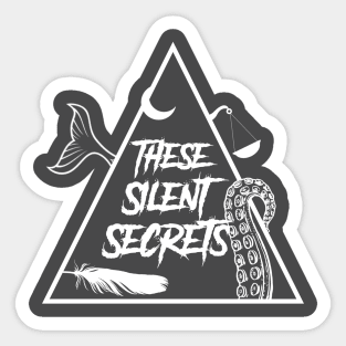 These Silent Secrets Alternate Logo (White) Sticker